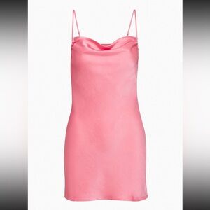 Wilfred allusion dress satin slip mini pink size medium